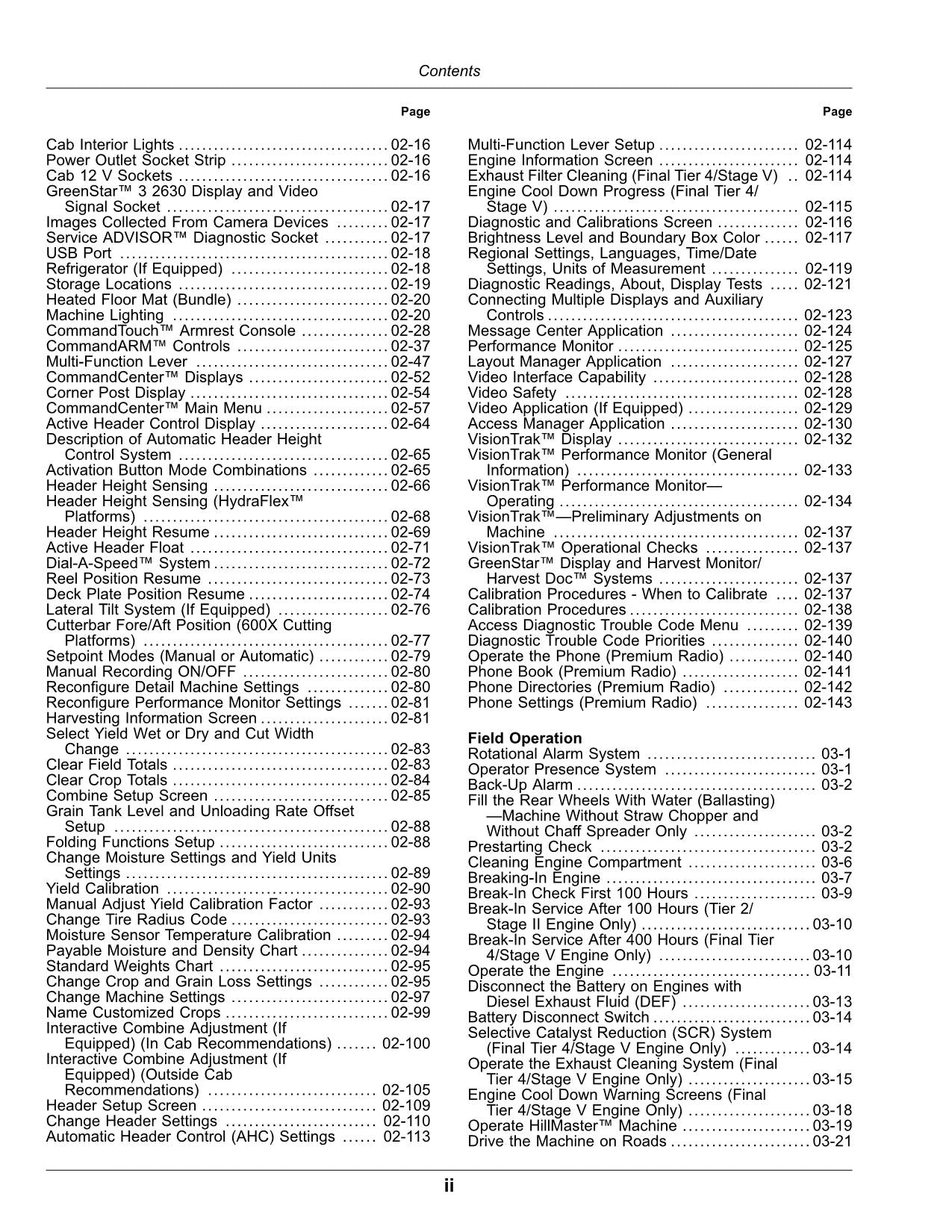 JOHN DEERE W540 W550 W650 W660 T550 T560 T660 COMBINE OPERATOR MANUAL