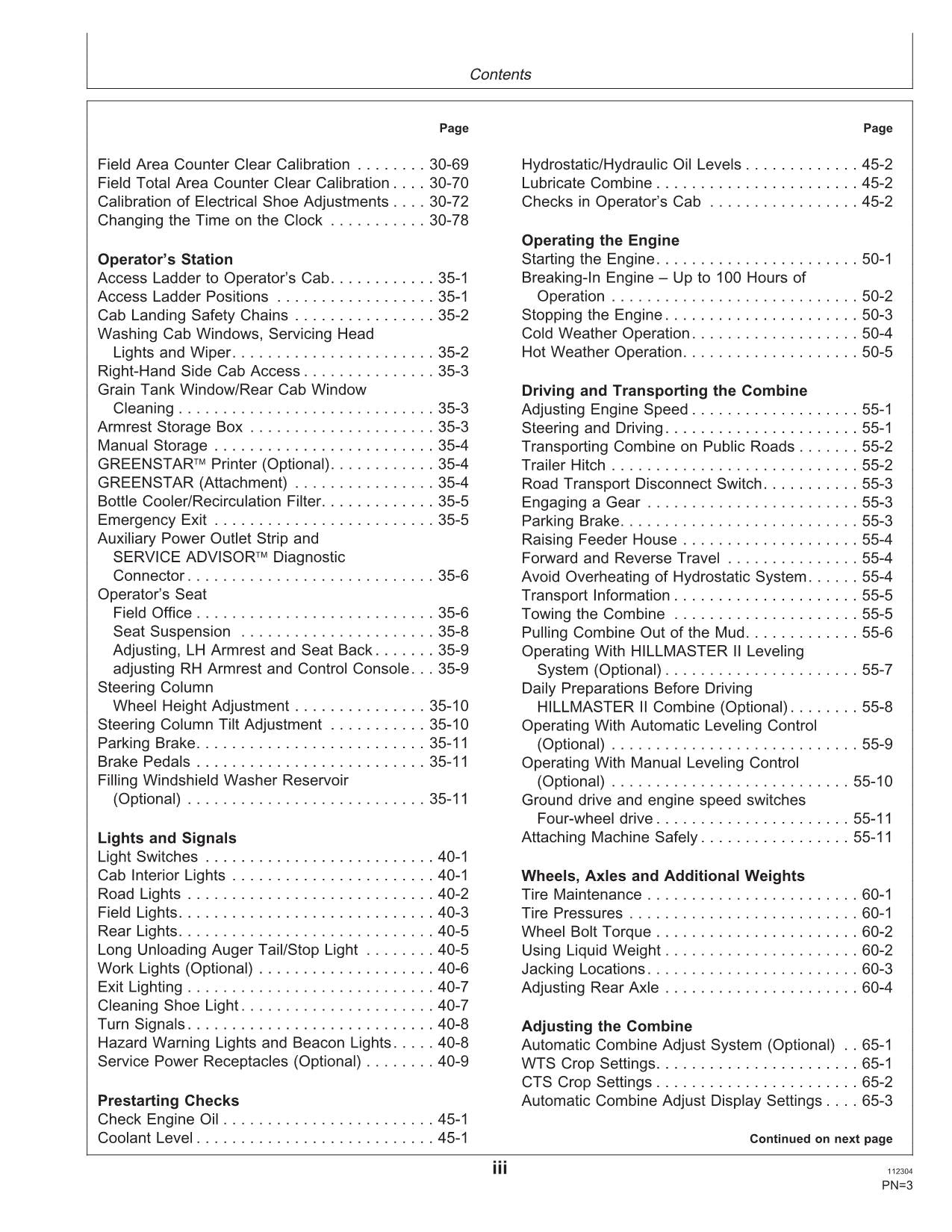 JOHN DEERE 9540i 9560i 9580i 9640i 9660i 9680i 9780i MÄHDRESCHER-BETRIEBSHANDBUCH