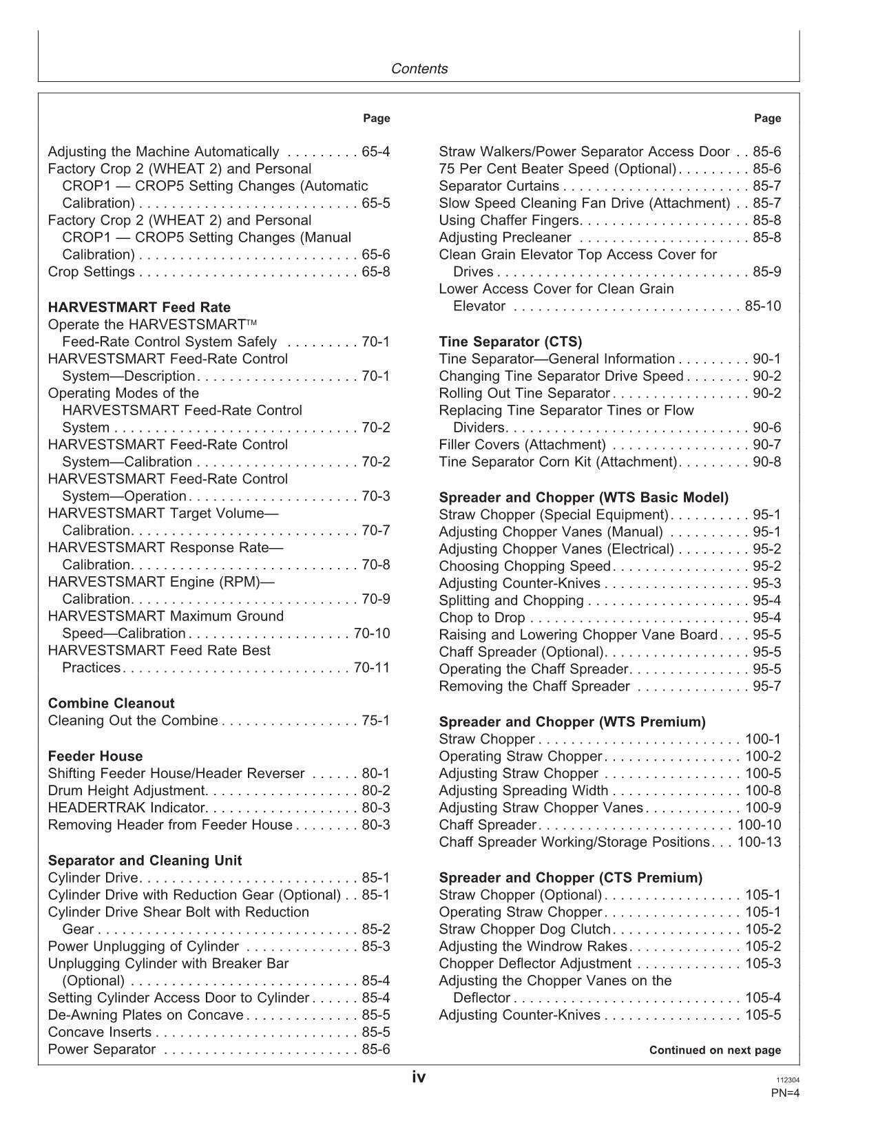 JOHN DEERE 9540i 9560i 9580i 9640i 9660i 9680i 9780i MÄHDRESCHER-BETRIEBSHANDBUCH