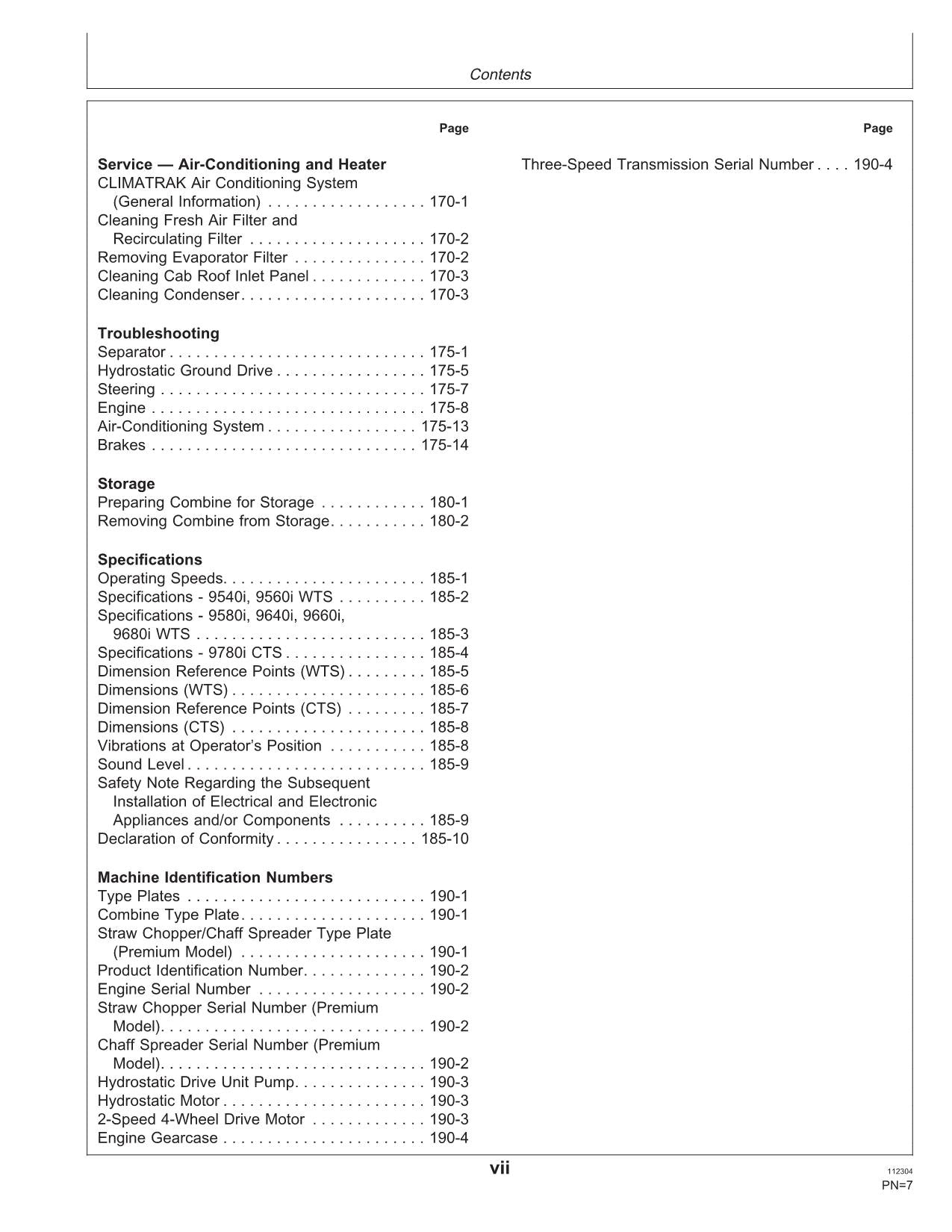 JOHN DEERE 9540i 9560i 9580i 9640i 9660i 9680i 9780i MÄHDRESCHER-BETRIEBSHANDBUCH