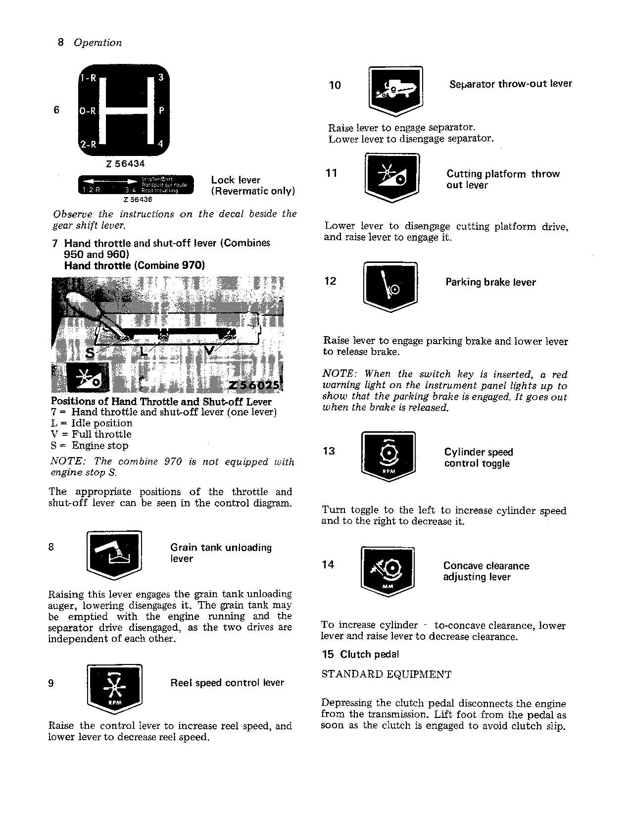 JOHN DEERE 950, 960, 970 MÄHDRESCHER-BETRIEBSHANDBUCH