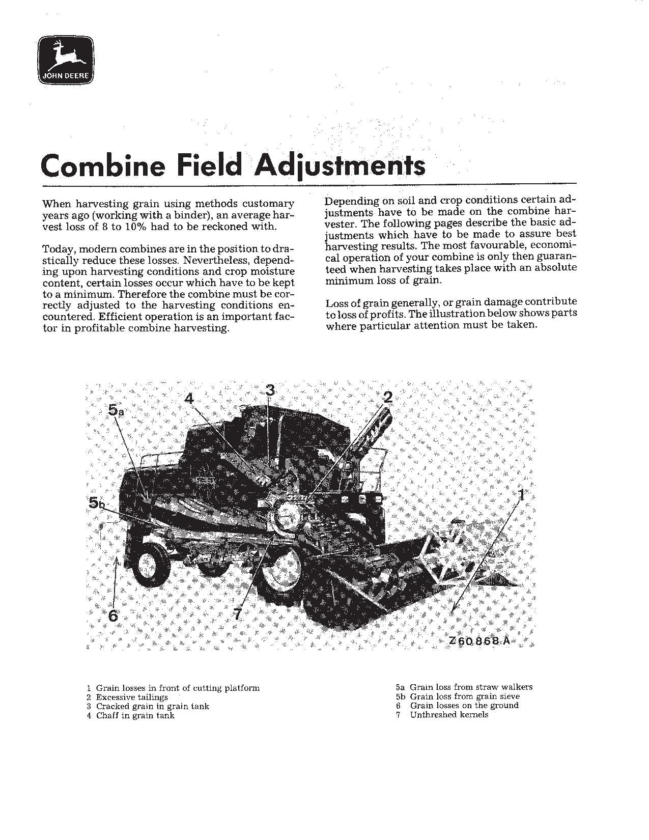 JOHN DEERE 965 965H 975 985 COMBINE OPERATOR MANUAL OMZ91181