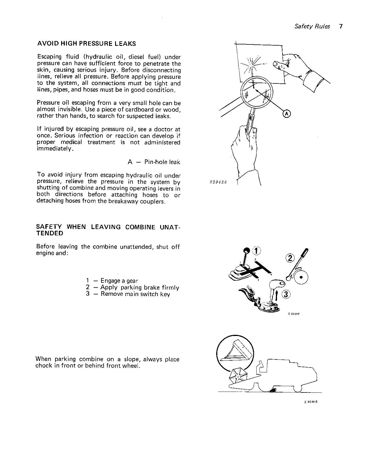 JOHN DEERE 955 COMBINE OPERATOR MANUAL