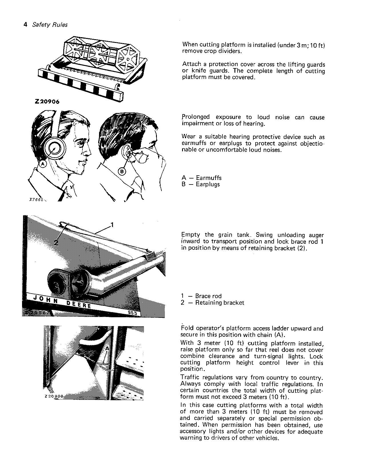 JOHN DEERE 955 COMBINE OPERATOR MANUAL