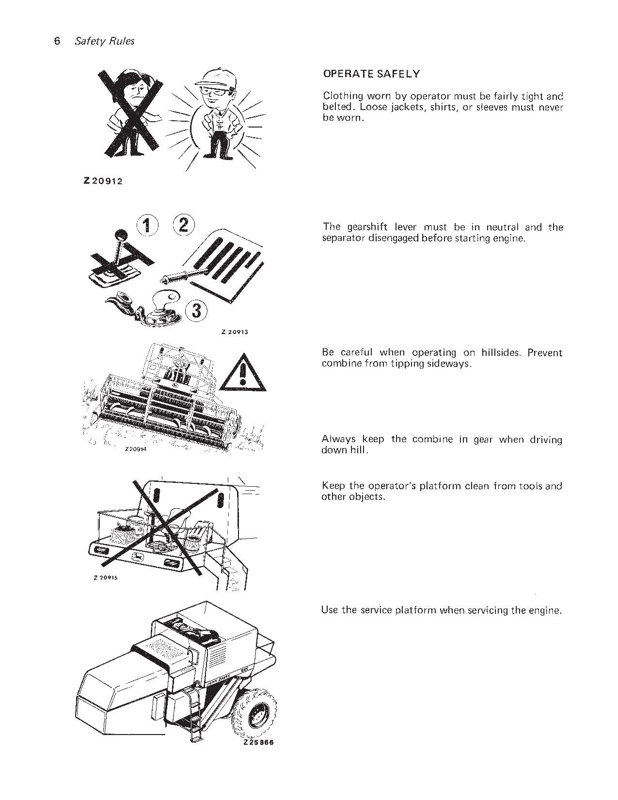 JOHN DEERE 932 942 952 COMBINE OPERATOR MANUAL #1