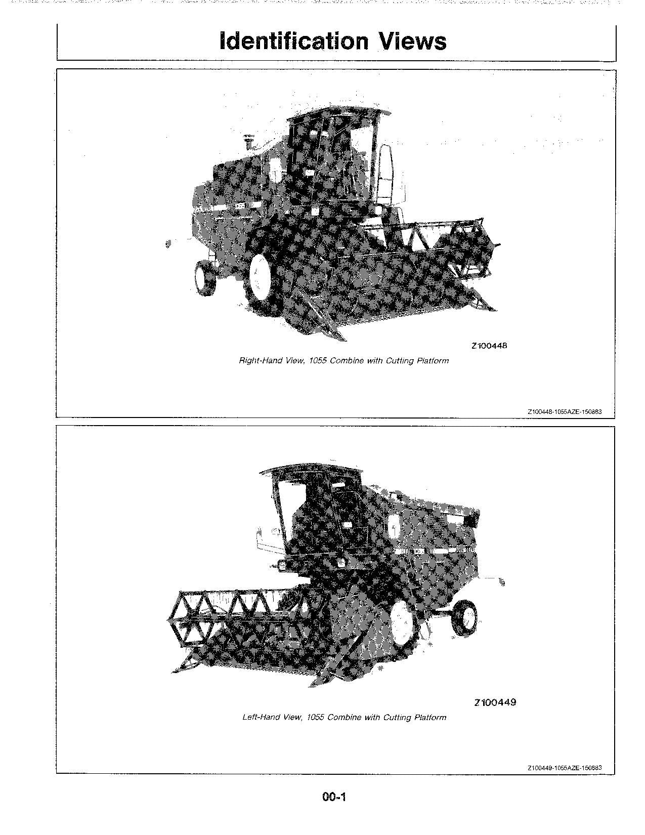 JOHN DEERE 1055 COMBINE OPERATOR MANUAL #1