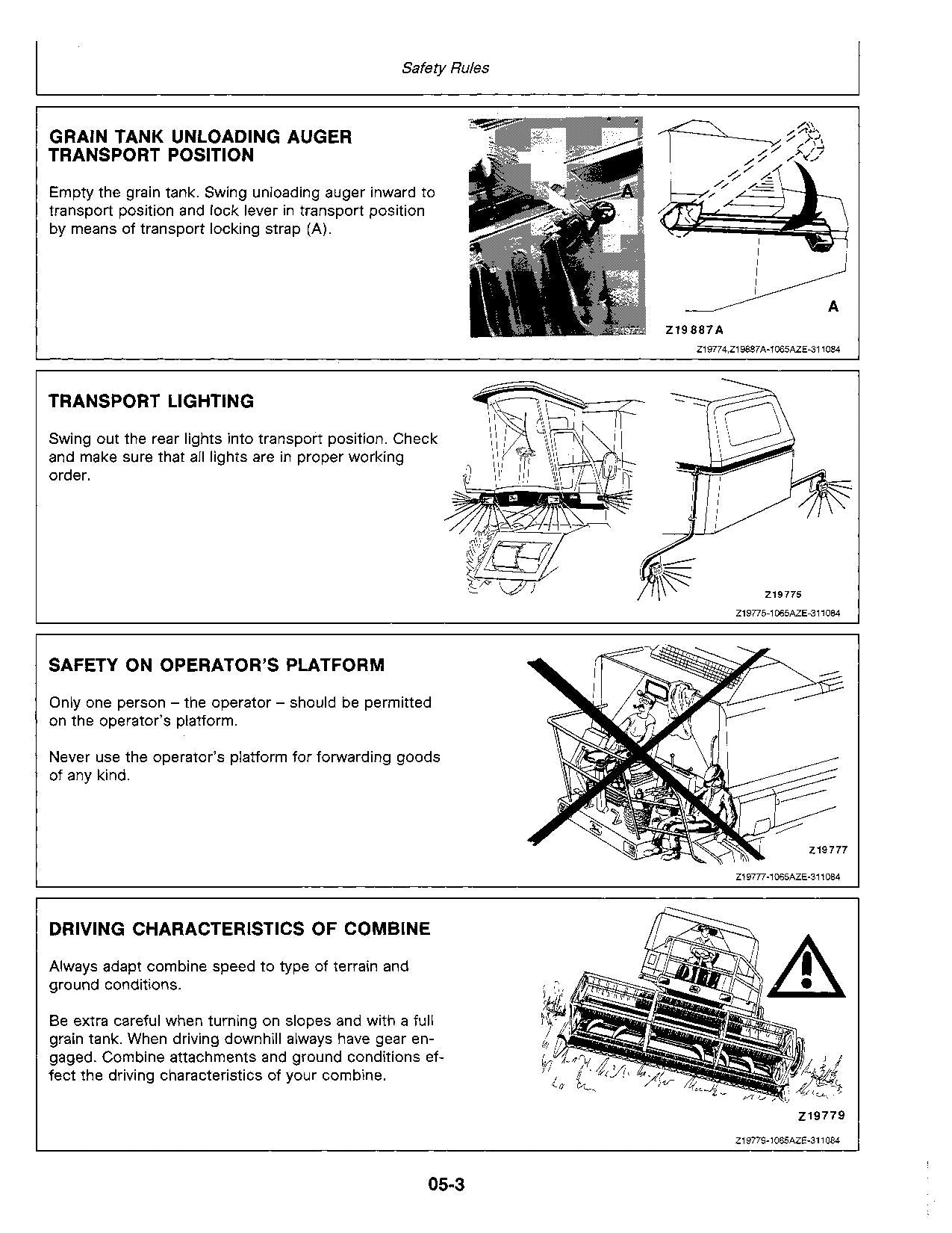 JOHN DEERE 1065 1075 1085 Hydro4 MÄHDRESCHER-BETRIEBSHANDBUCH