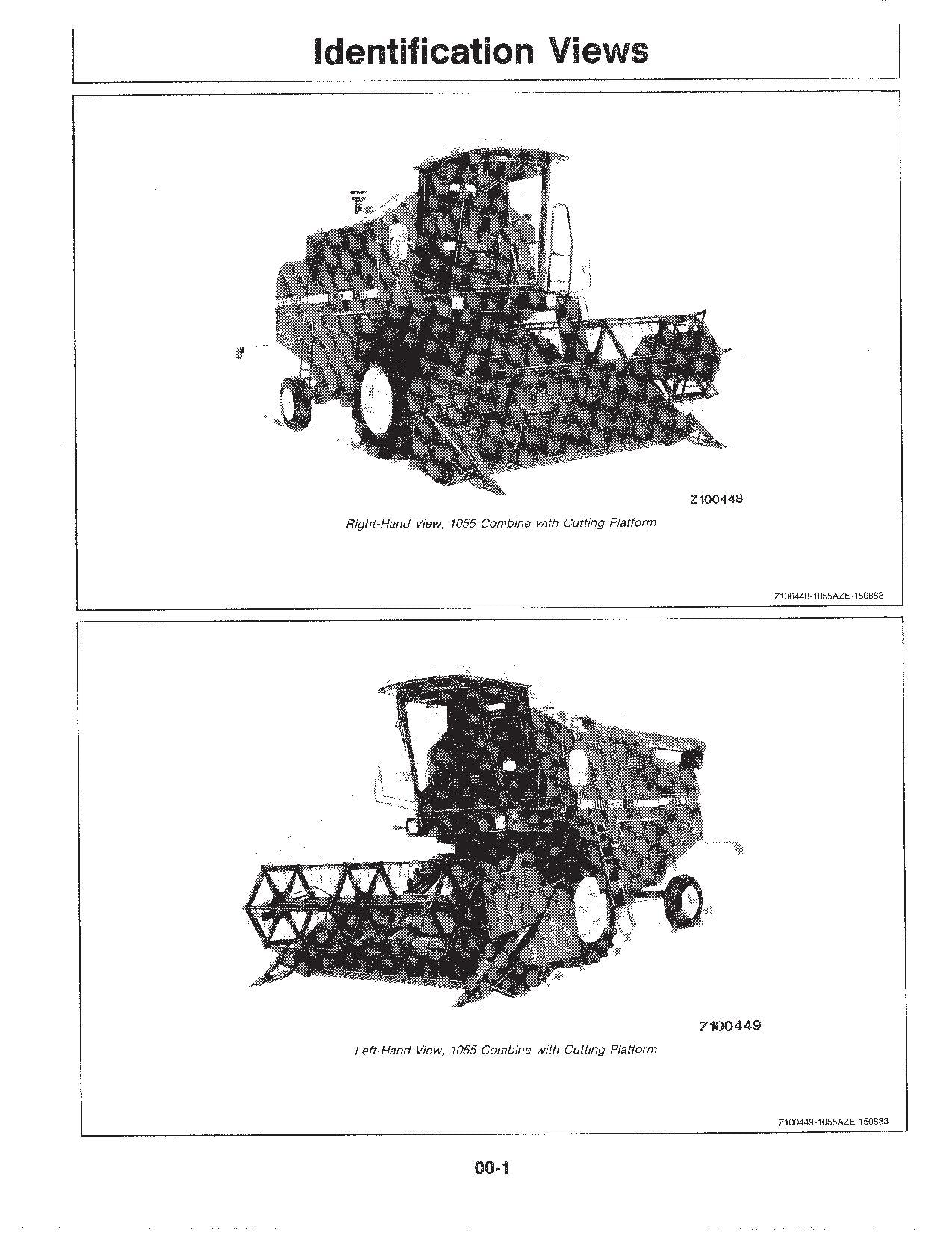 JOHN DEERE 1055 COMBINE OPERATOR MANUAL #2