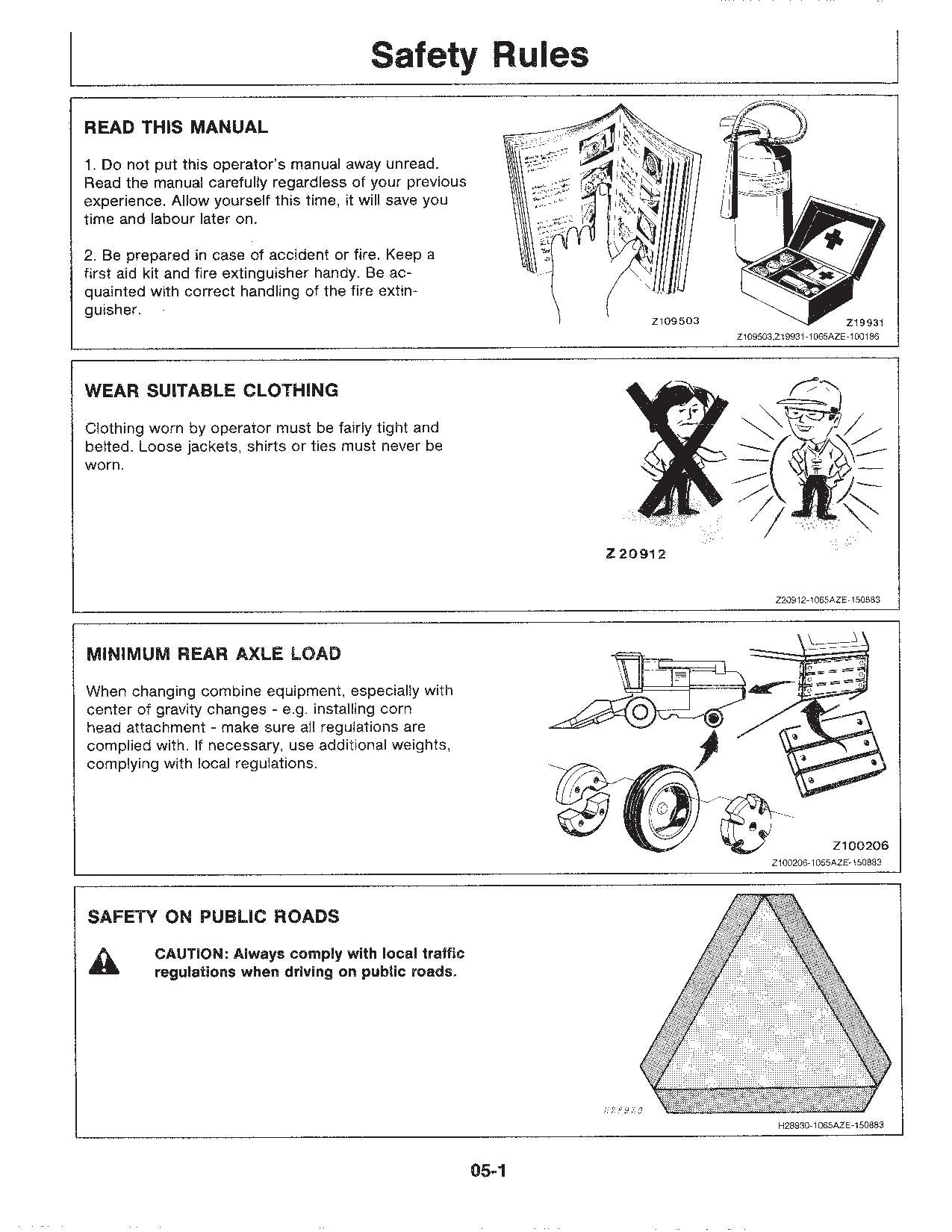 JOHN DEERE 1055 COMBINE OPERATOR MANUAL #2