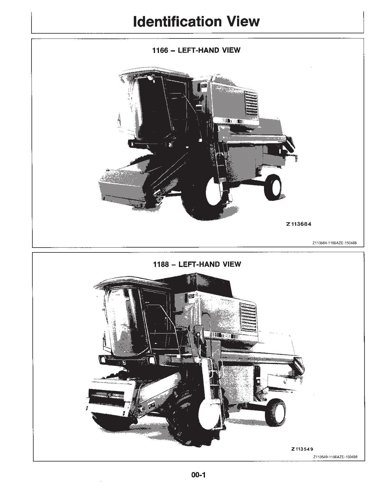 JOHN DEERE 1166 1174 1177 1177 Hydro/4 1188 1188H COMBINE OPERATOR MANUAL