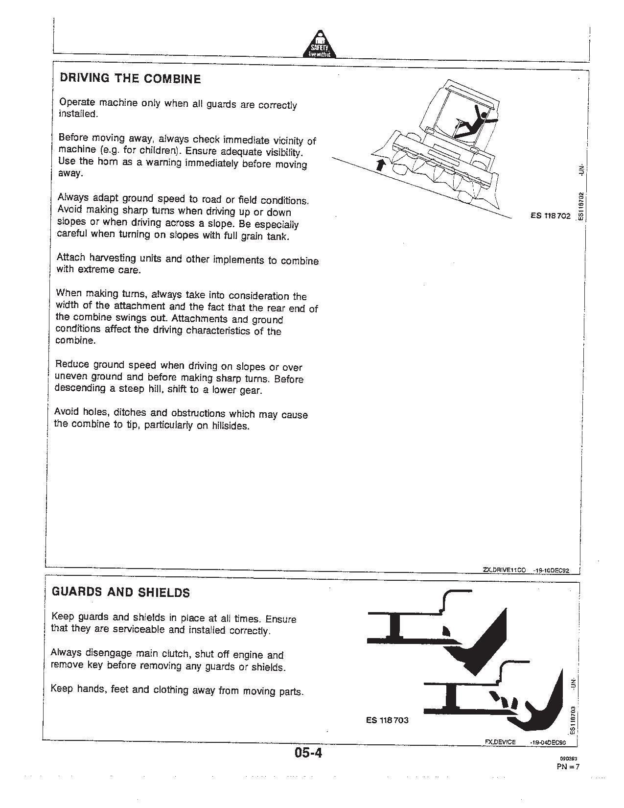 JOHN DEERE 810 812 814 816 818 820 1100 MÄHDRESCHER-BETRIEBSHANDBUCH