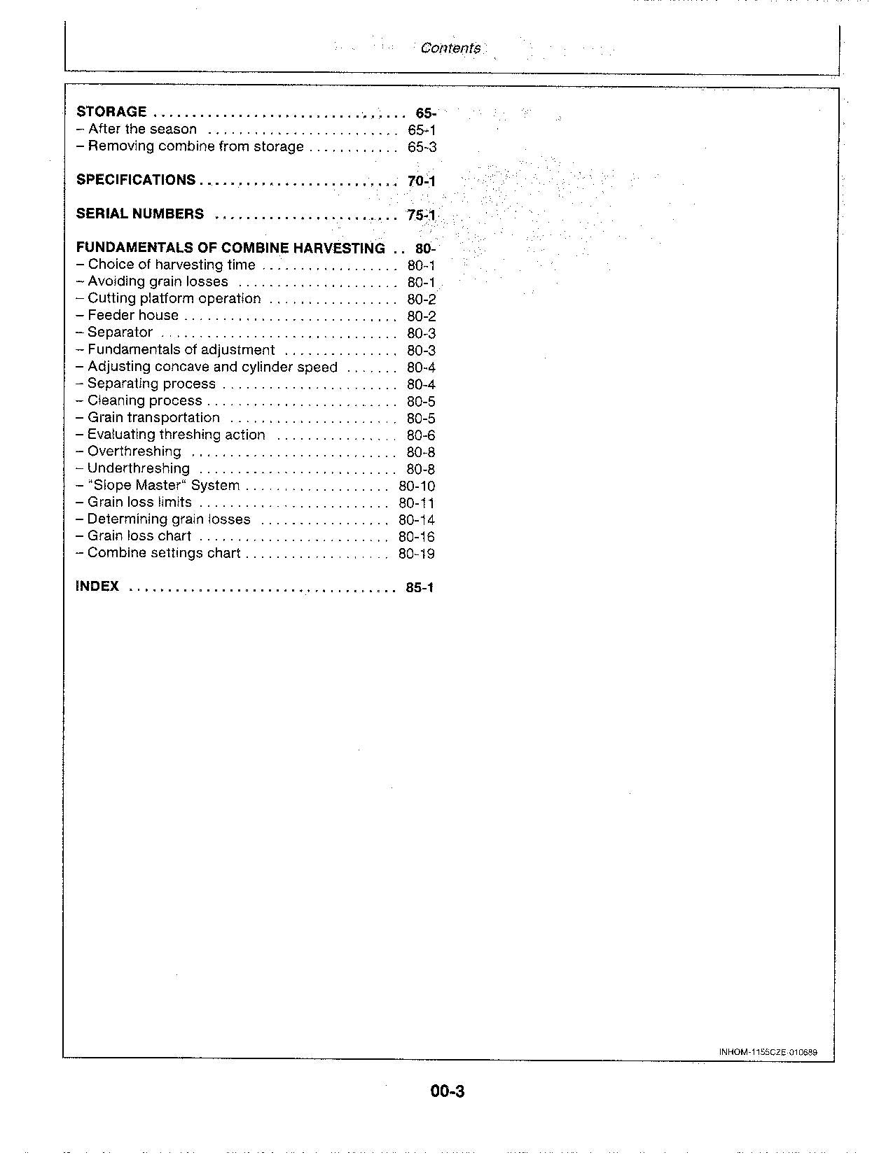 JOHN DEERE 1155 1157 1158 MÄHDRESCHER-BETRIEBSHANDBUCH