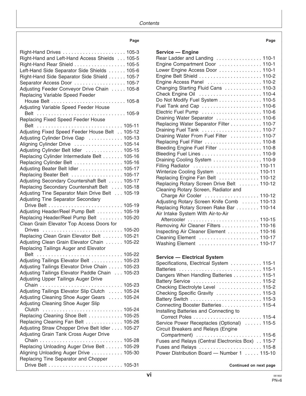 JOHN DEERE CTS MÄHDRESCHER-BETRIEBSHANDBUCH NR. 4