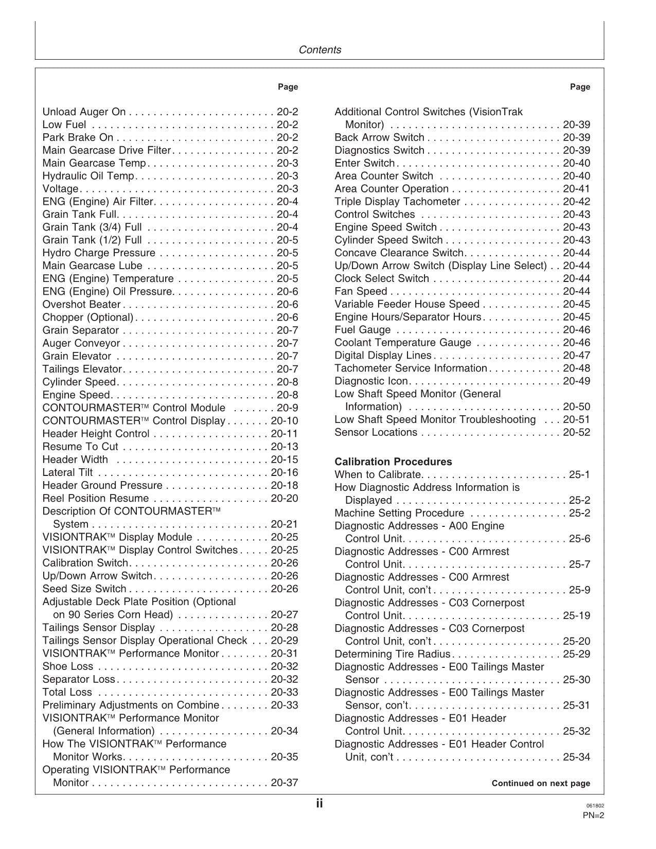 JOHN DEERE CTS MÄHDRESCHER-BETRIEBSHANDBUCH NR. 4