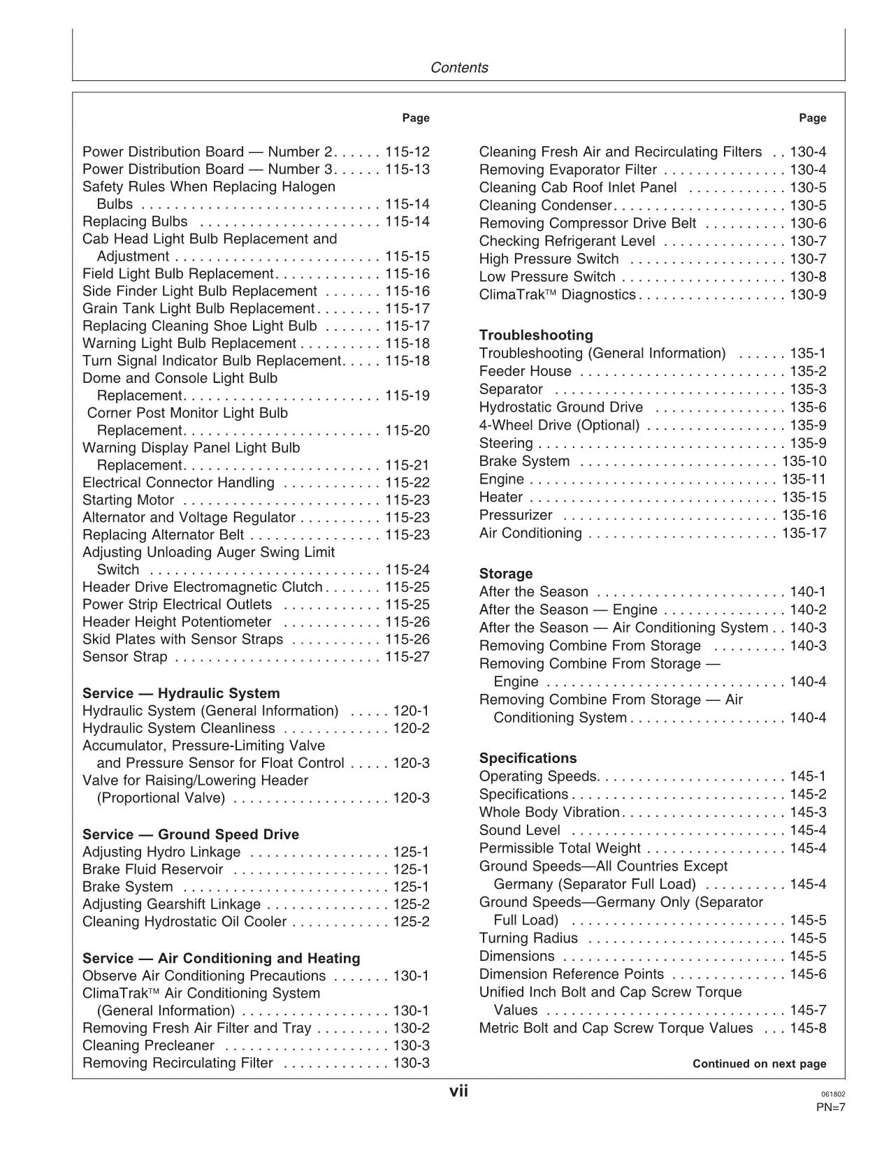 JOHN DEERE CTS MÄHDRESCHER-BETRIEBSHANDBUCH NR. 4