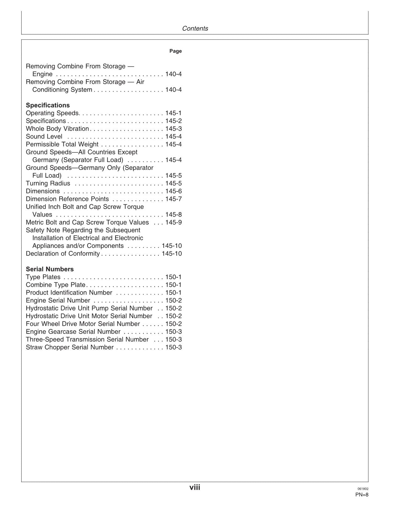 JOHN DEERE 9780 MÄHDRESCHER-BETRIEBSHANDBUCH Nr. 1