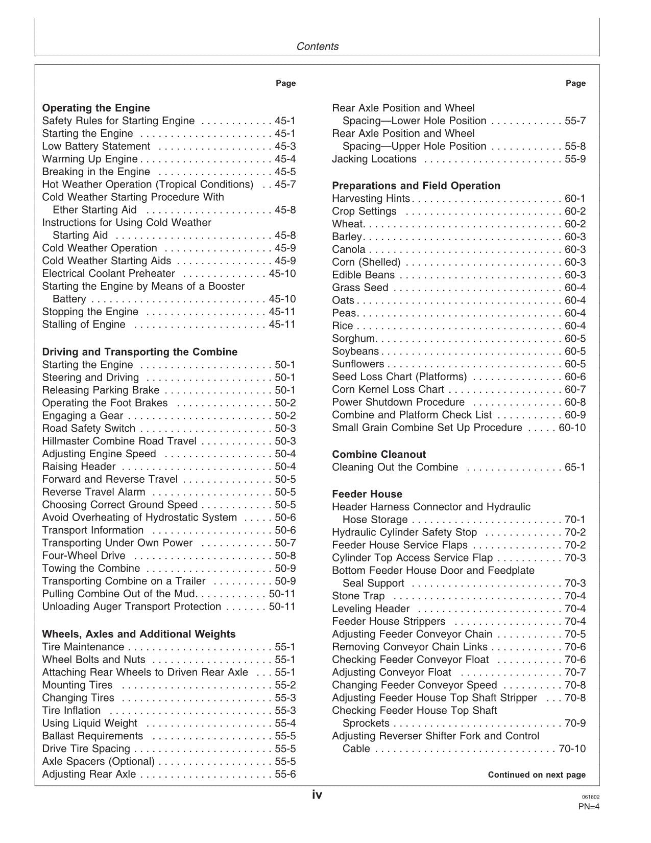 JOHN DEERE 9780 COMBINE OPERATOR MANUAL #1