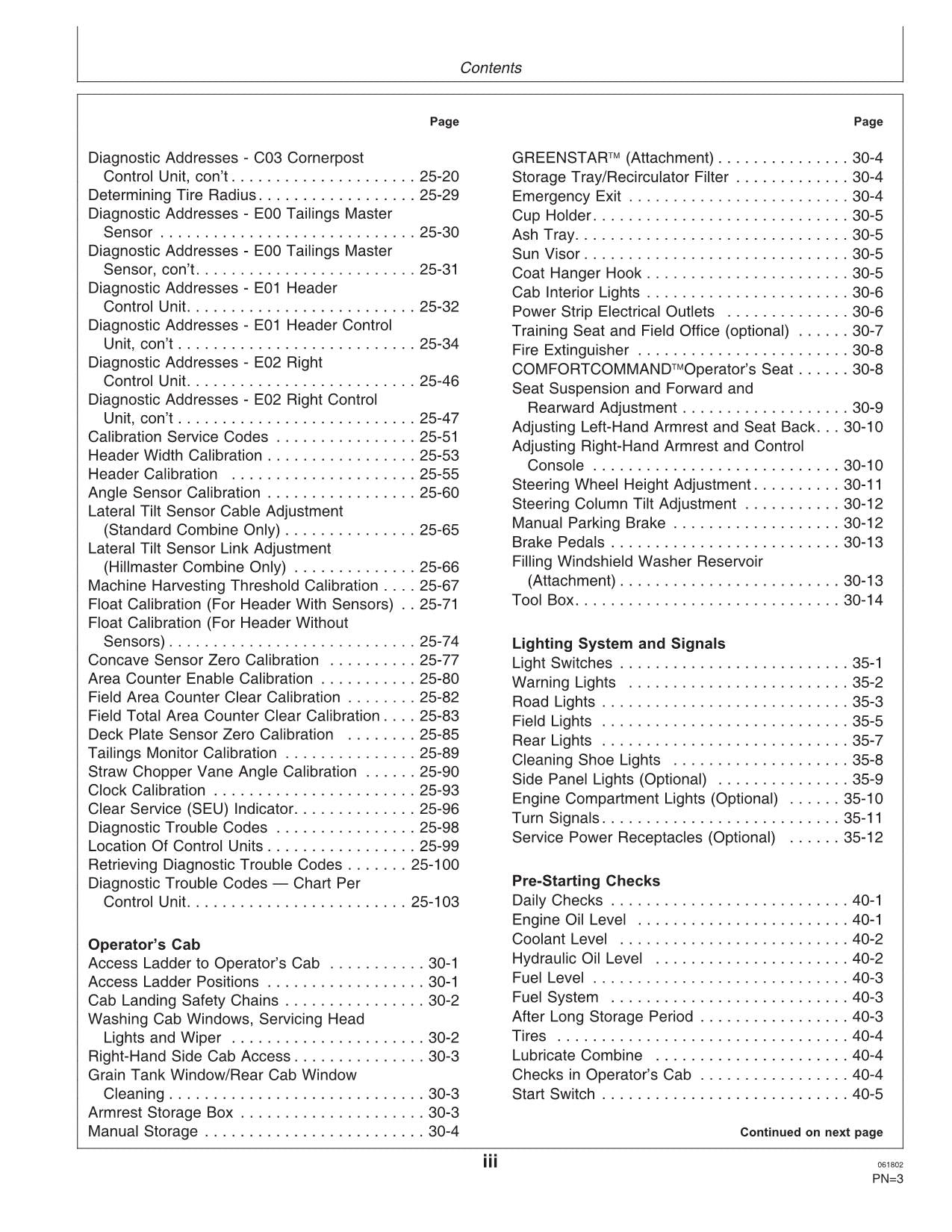 JOHN DEERE 9780 COMBINE OPERATOR MANUAL #1