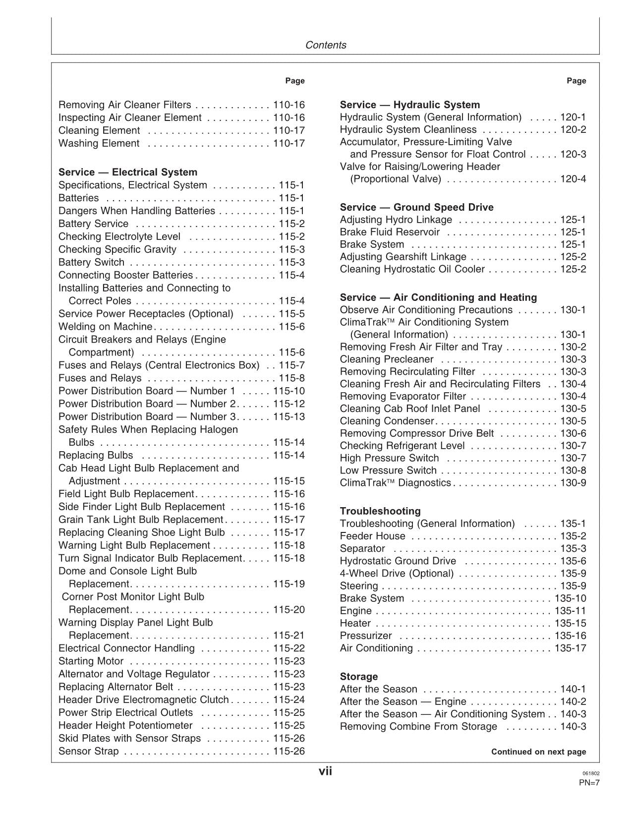 JOHN DEERE 9780 MÄHDRESCHER-BETRIEBSHANDBUCH Nr. 1