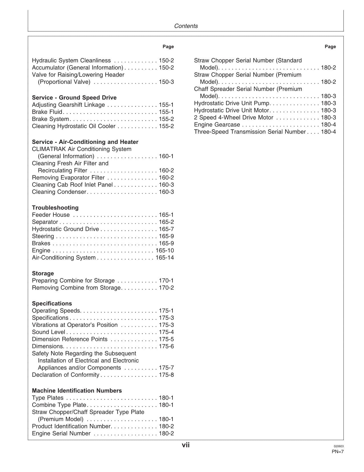 JOHN DEERE 9780 MÄHDRESCHER-BETRIEBSHANDBUCH Nr. 2