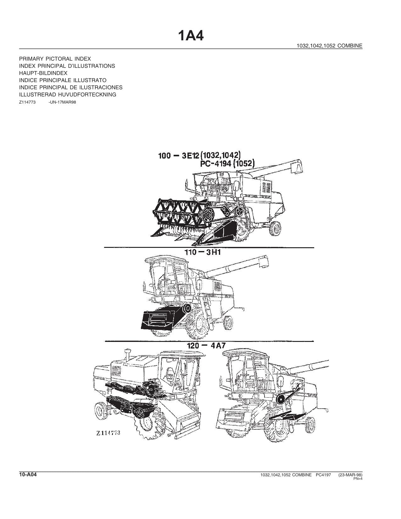 MANUEL D'UTILISATION DE LA MOISSONNEUSE-BATTEUSE JOHN DEERE 1032 1042 1052 #2