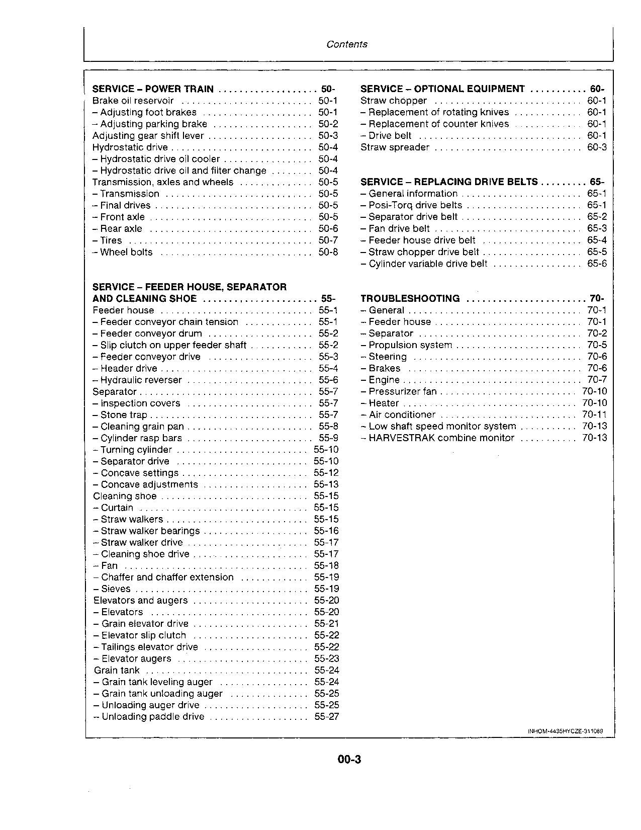 JOHN DEERE 4435 COMBINE OPERATOR MANUAL #2