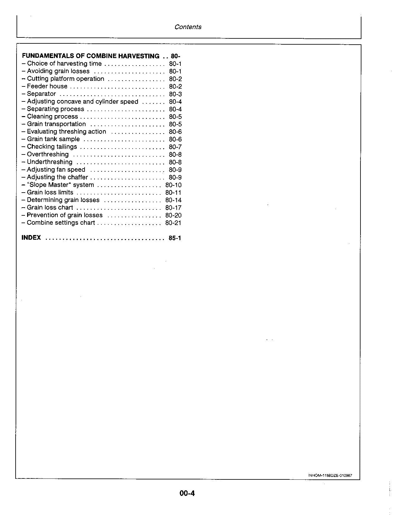 JOHN DEERE 1166SII 1166SII Hydro 4 1174SII 1174SII MÄHDRESCHER-BETRIEBSHANDBUCH