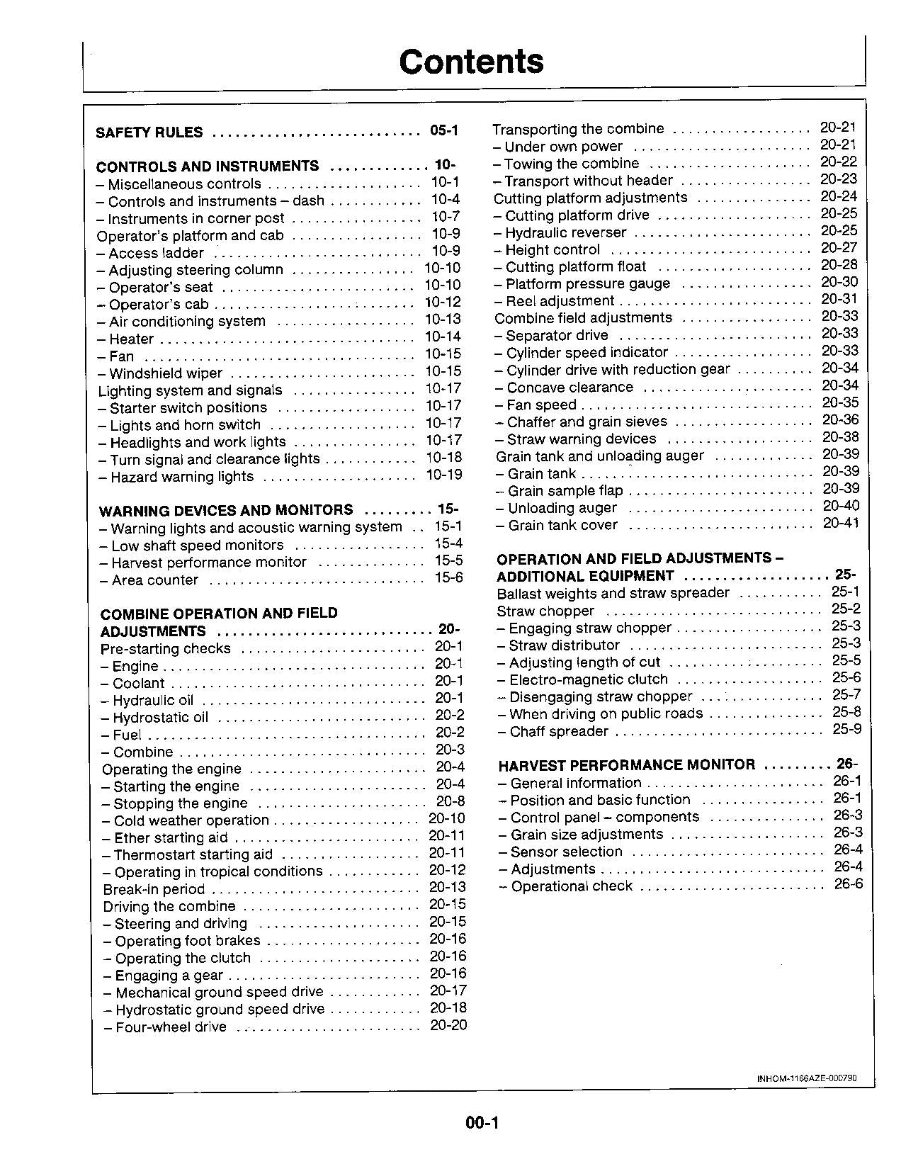 JOHN DEERE 1166SII 1166SII Hydro 4 1174SII 1174SII MÄHDRESCHER-BETRIEBSHANDBUCH