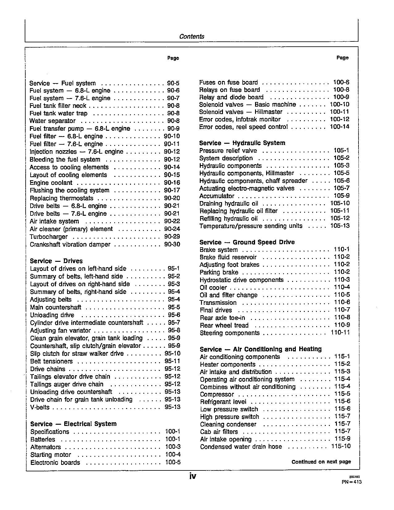 JOHN DEERE 2054 2056 2058 2064 2066 MÄHDRESCHER-BETRIEBSHANDBUCH Nr. 1