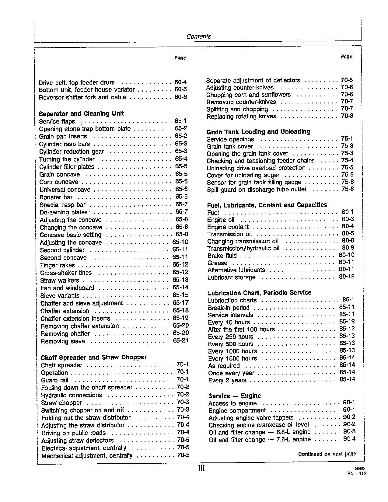 JOHN DEERE 2054 2056 2058 2064 2066 COMBINE OPERATOR MANUAL #1