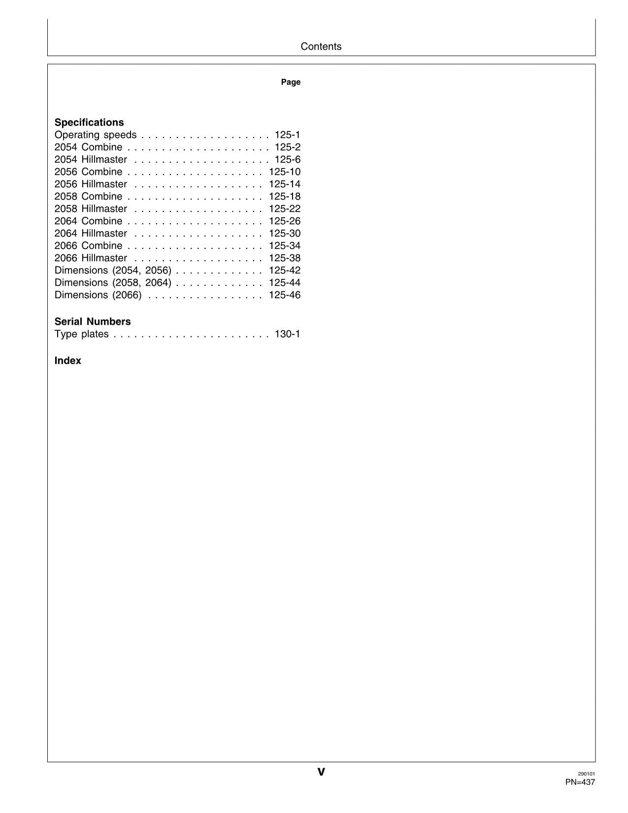 JOHN DEERE 2054 2056 2058 2064 2066 COMBINE OPERATOR MANUAL #2