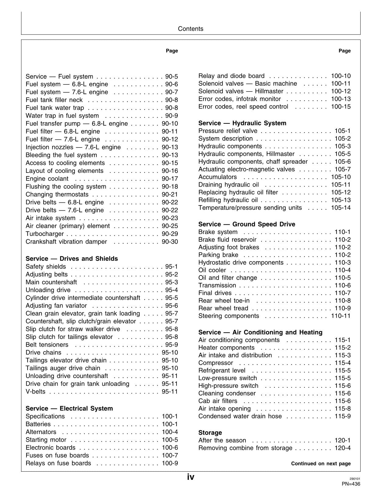 JOHN DEERE 2054 2056 2058 2064 2066 MÄHDRESCHER-BETRIEBSHANDBUCH Nr. 2