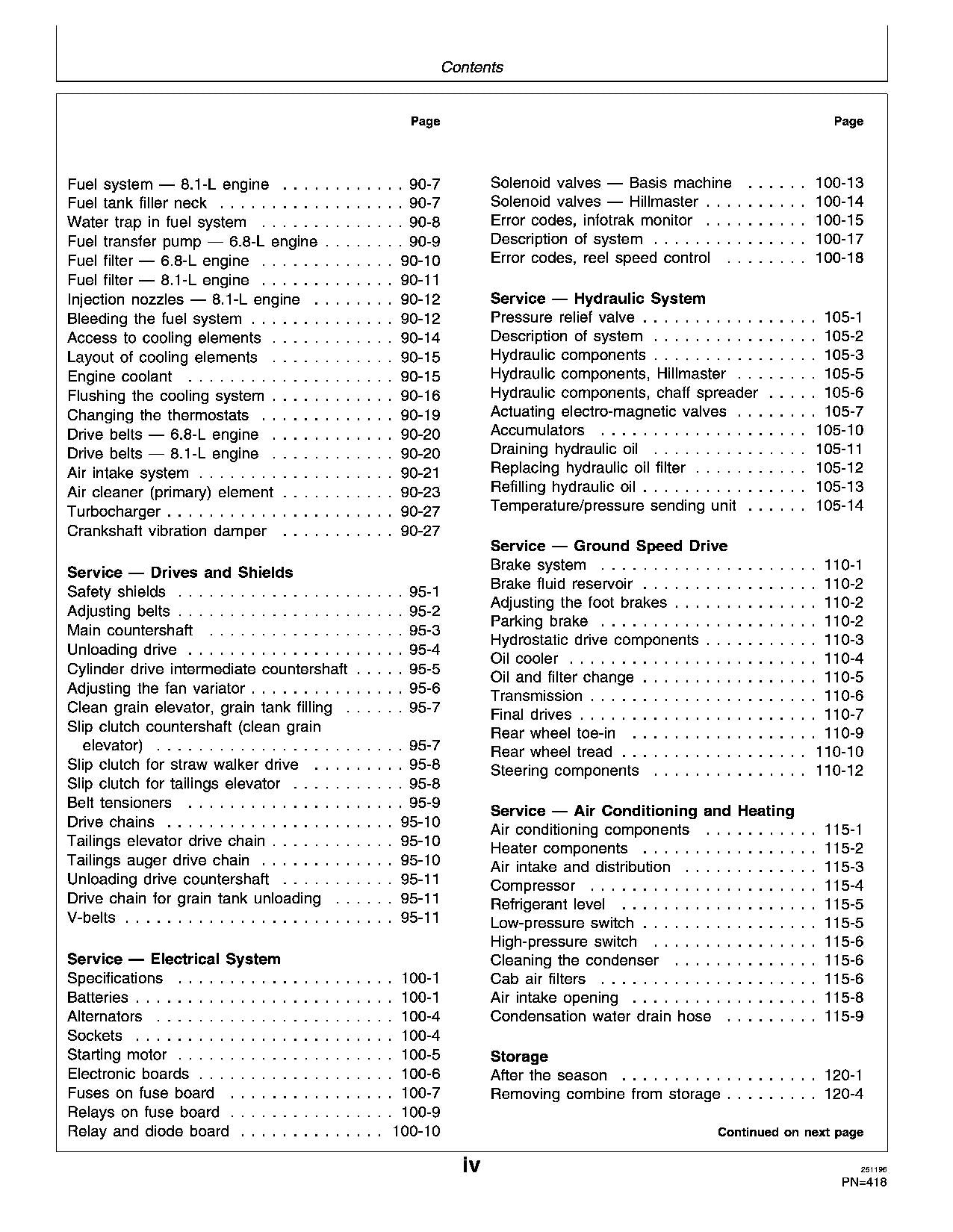 JOHN DEERE 2254 2256 2258 2264 2266 MÄHDRESCHER-BETRIEBSHANDBUCH Nr. 1