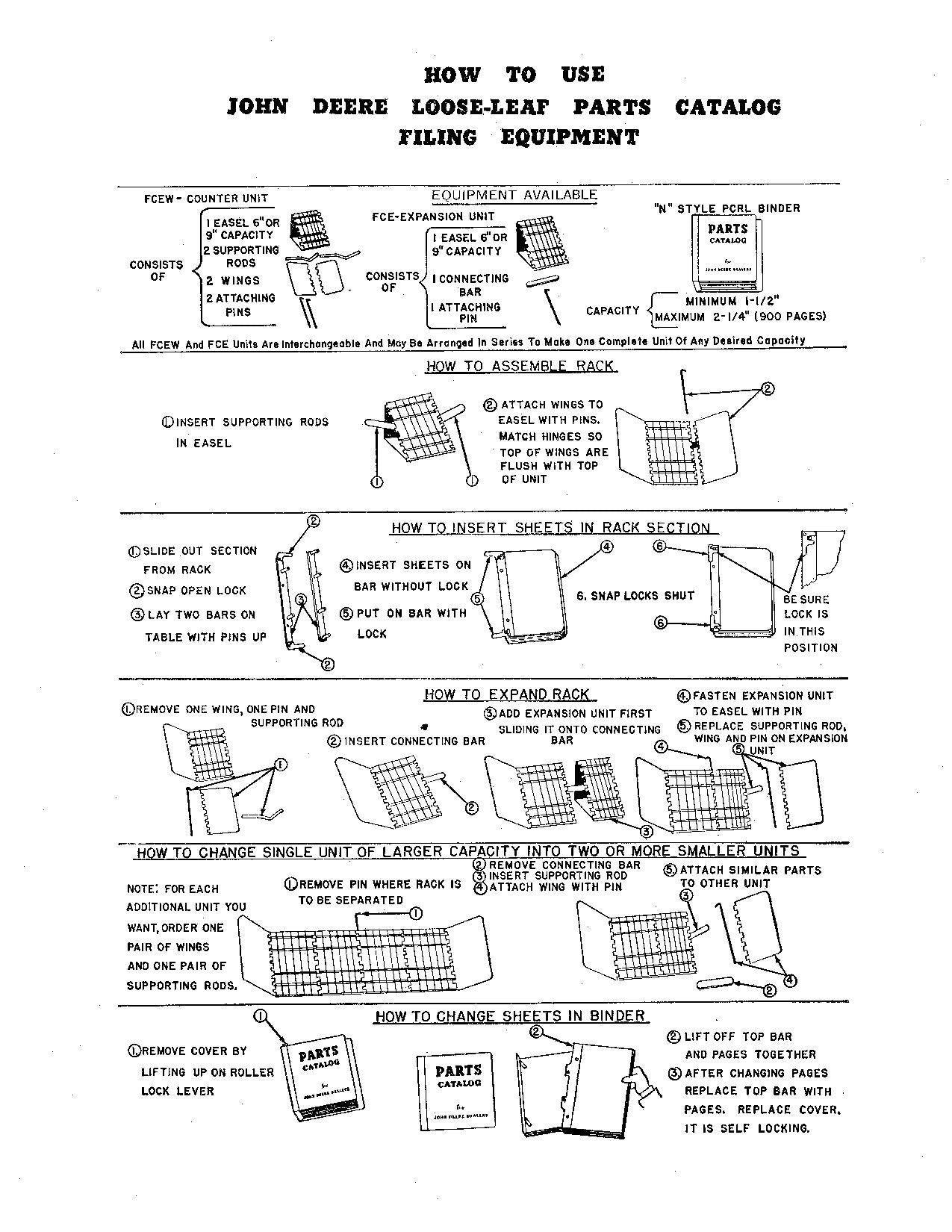 JOHN DEERE 5A COMBINE PARTS CATALOG MANUAL