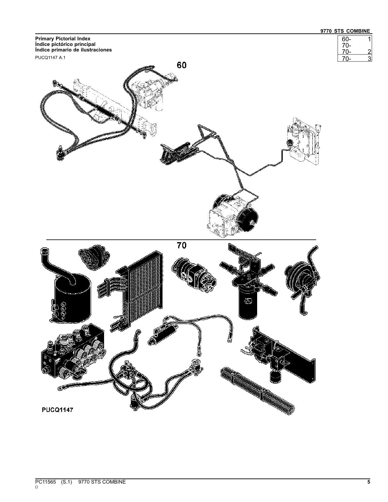 JOHN DEERE 9770 STS MÄHDRESCHER-ERSATZTEILKATALOGHANDBUCH Nr. 2