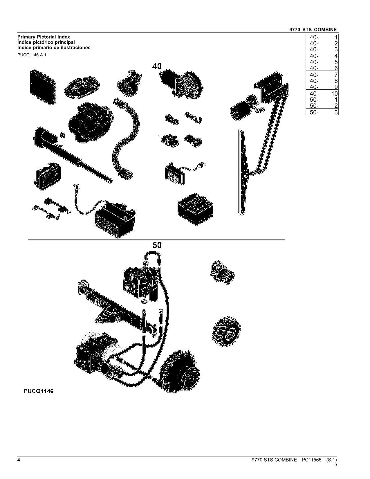 JOHN DEERE 9770 STS MÄHDRESCHER-ERSATZTEILKATALOGHANDBUCH Nr. 2