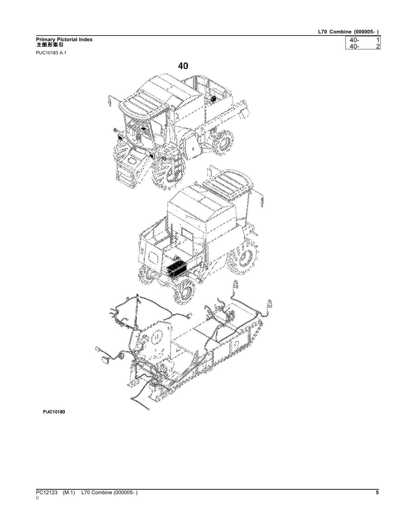 MANUEL DU CATALOGUE DES PIÈCES DE LA MOISSONNEUSE-BATTEUSE JOHN DEERE L70