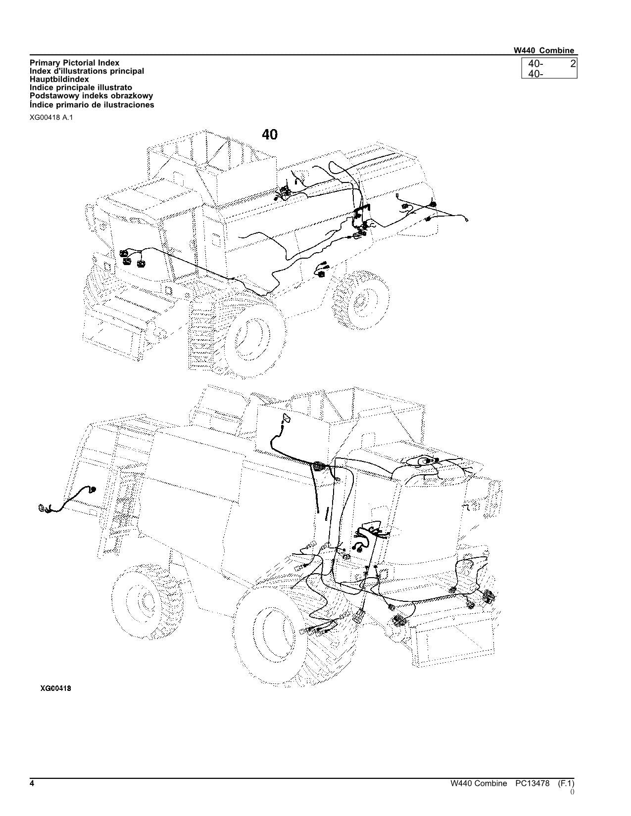 MANUEL DU CATALOGUE DES PIÈCES DE LA MOISSONNEUSE-BATTEUSE JOHN DEERE W440 #1