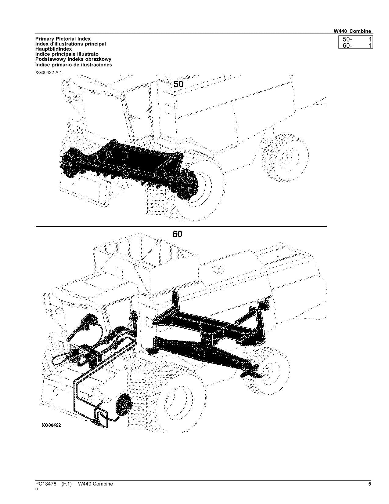 MANUEL DU CATALOGUE DES PIÈCES DE LA MOISSONNEUSE-BATTEUSE JOHN DEERE W440 #1