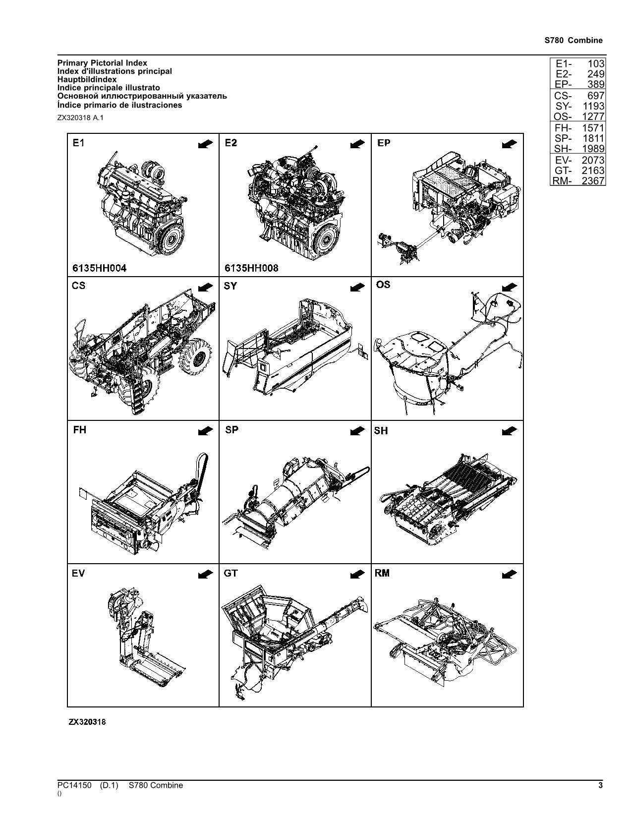 JOHN DEERE S780 MÄHDRESCHER-ERSATZTEILKATALOGHANDBUCH Nr. 4