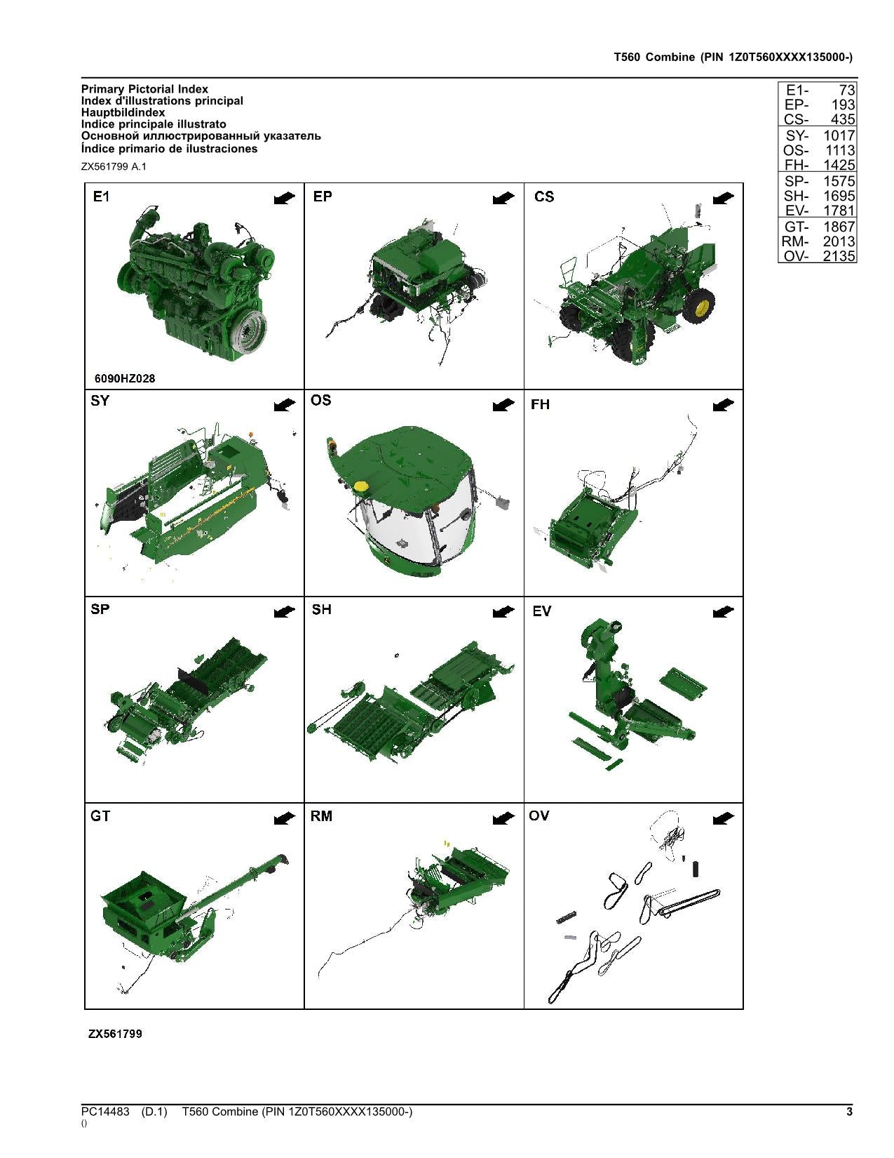 MANUEL DU CATALOGUE DES PIÈCES DE LA MOISSONNEUSE-BATTEUSE JOHN DEERE T560 #5