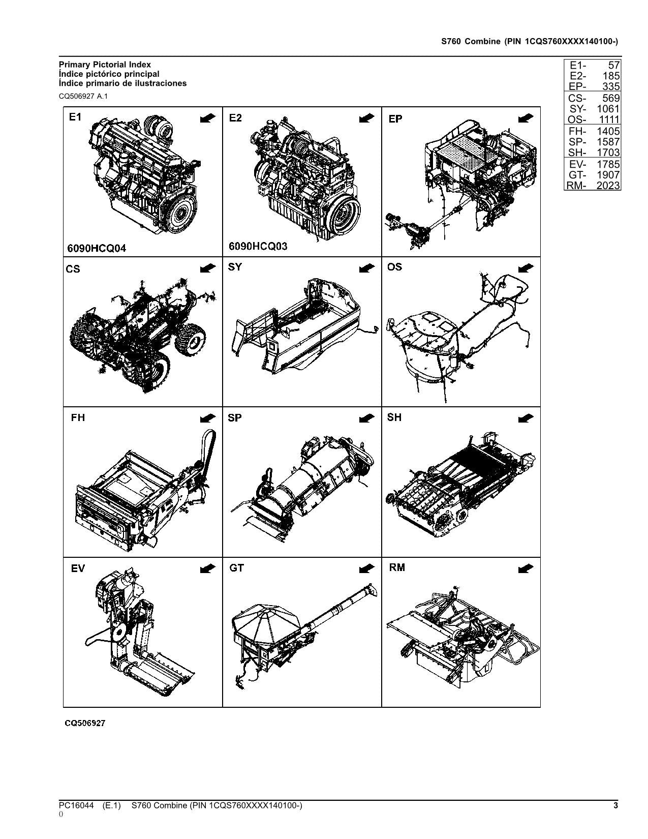 MANUEL DU CATALOGUE DES PIÈCES DE LA MOISSONNEUSE-BATTEUSE JOHN DEERE S760 #9