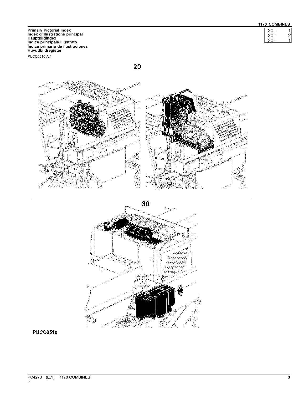 JOHN DEERE 1170 MÄHDRESCHER-ERSATZTEILKATALOGHANDBUCH