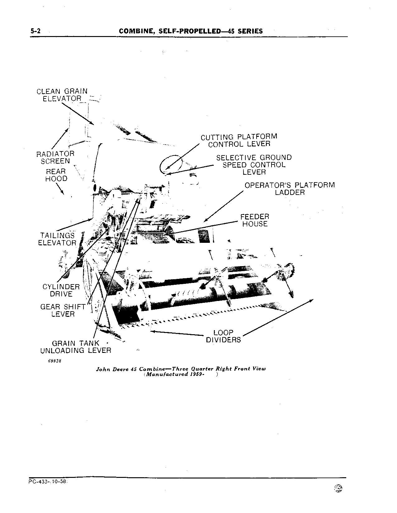 MANUEL DU CATALOGUE DES PIÈCES DE LA MOISSONNEUSE-BATTEUSE JOHN DEERE 45 #1