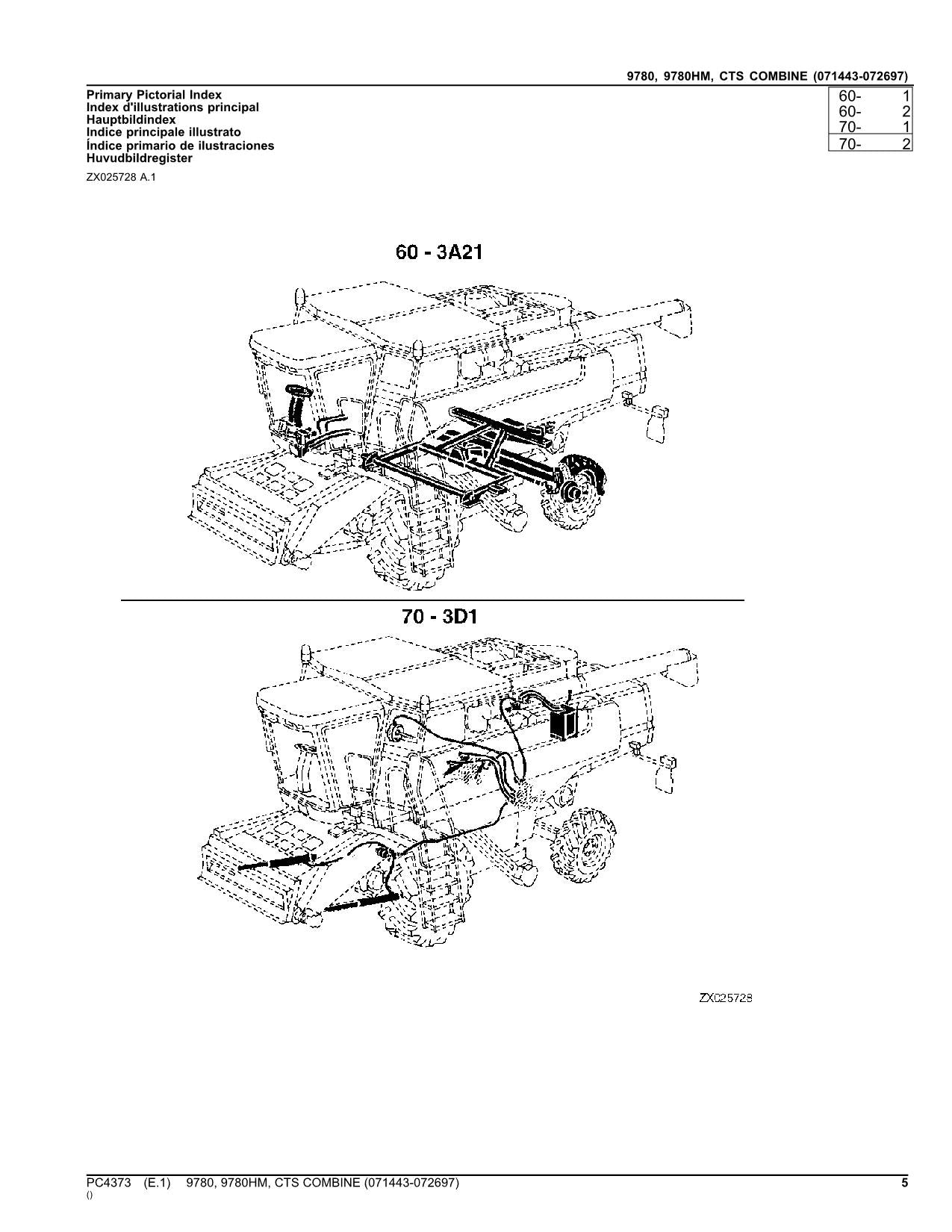 MANUEL DU CATALOGUE DES PIÈCES DE LA MOISSONNEUSE-BATTEUSE JOHN DEERE 9780 9780HM CTS