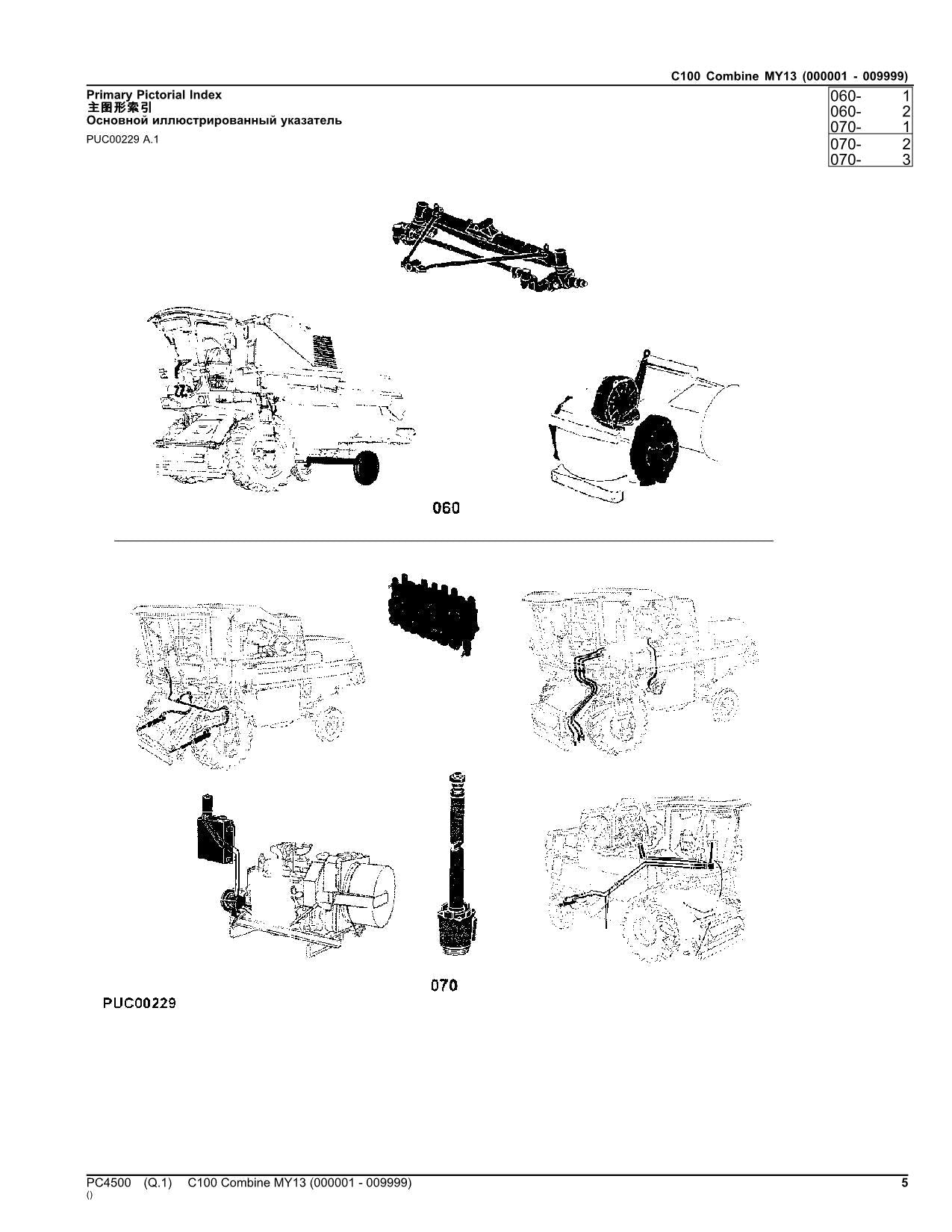 JOHN DEERE C100 COMBINE PARTS CATALOG MANUAL #2