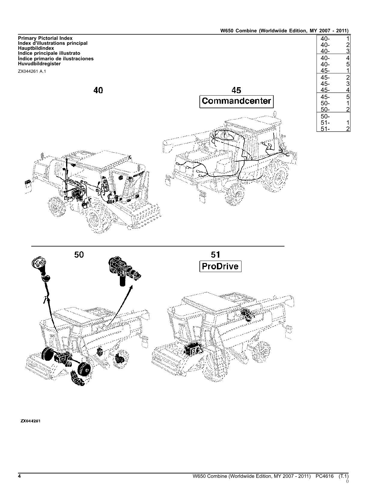 JOHN DEERE W650 MÄHDRESCHER-ERSATZTEILKATALOGHANDBUCH Nr. 7