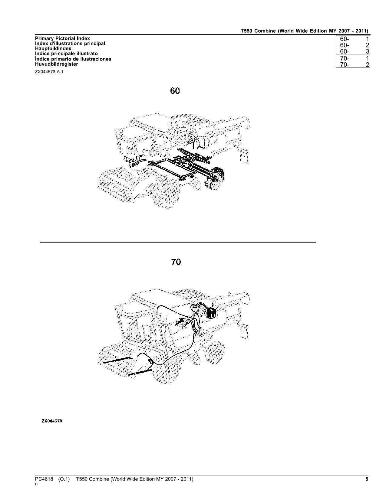 MANUEL DU CATALOGUE DES PIÈCES DE LA MOISSONNEUSE-BATTEUSE JOHN DEERE T550 #8