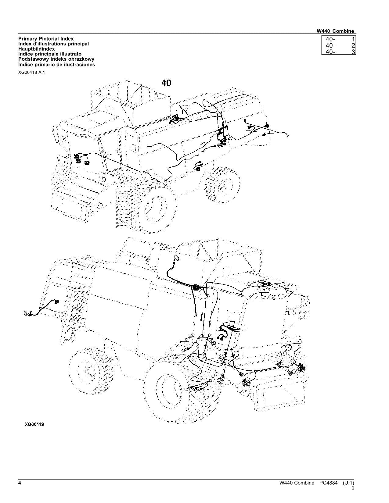 JOHN DEERE W440 MÄHDRESCHER-ERSATZTEILKATALOGHANDBUCH Nr. 2