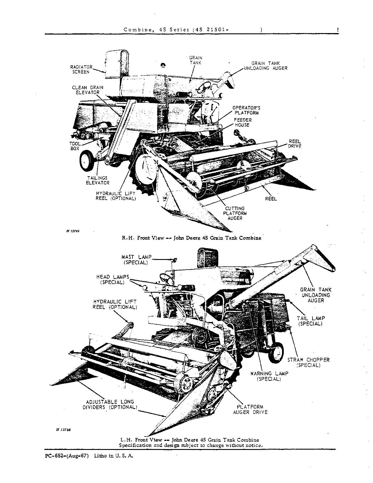 JOHN DEERE 45 MÄHDRESCHER ERSATZTEILKATALOGHANDBUCH #2